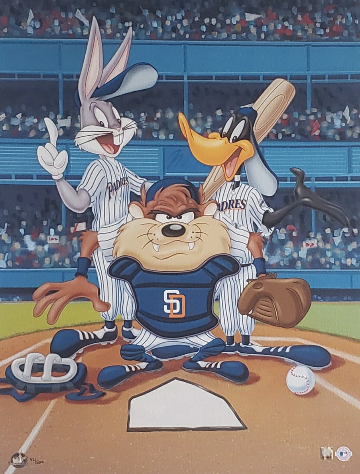 San Diego Padres Baseball MLB Looney Tunes Taz Bugs bunny daffy duck collectible
