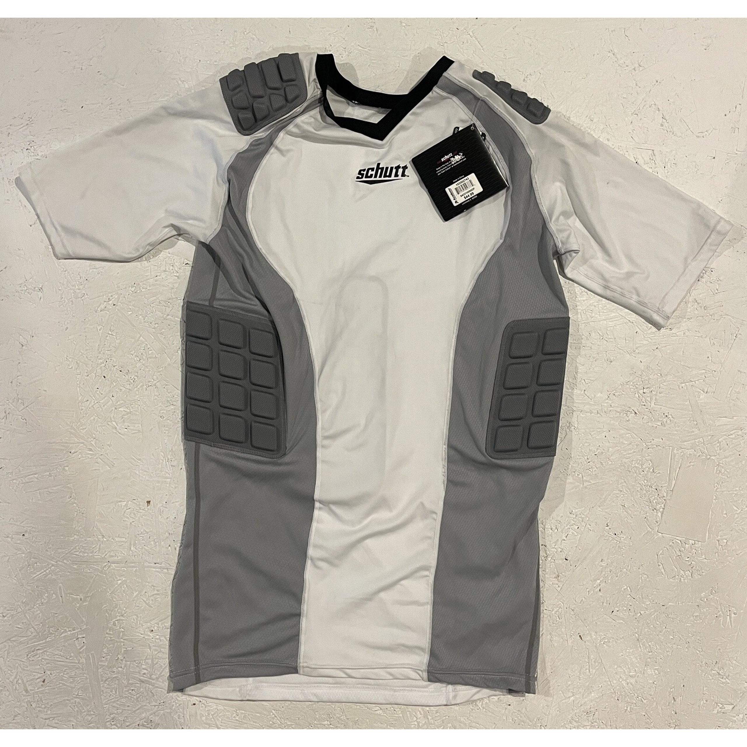 NWT Schutt ProTech Adult Varsity Shirt Football Protective XL White Gray