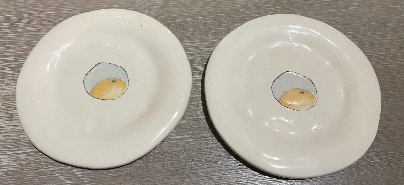 Rae dunn vintage orange breakfast plates