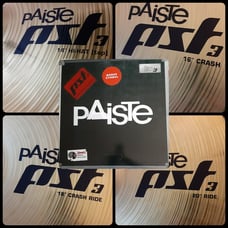 Paiste PST 3 Limited Edition Cymbal Pack + Free 5A Drumsticks