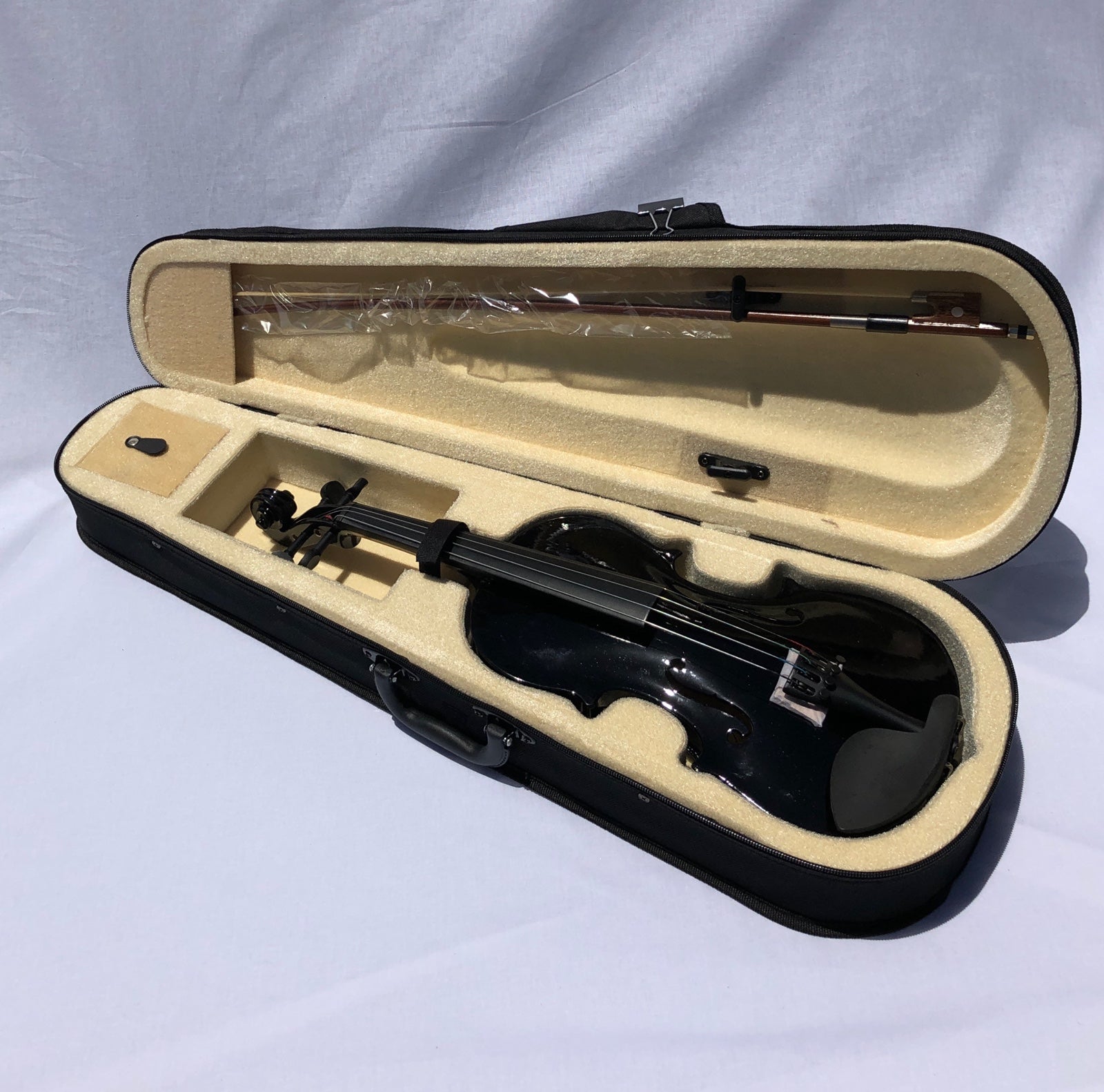 New Violin , Adult Regular Sized Acoustic Violin, Black Professional Violin