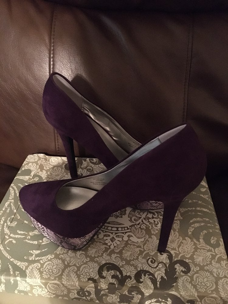 Purple high heels