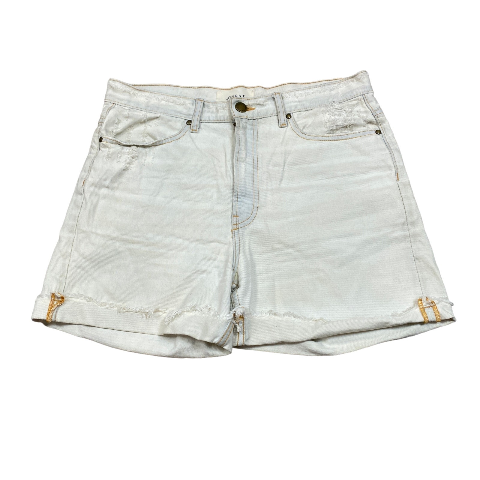The Great The Easy Cut Off Denim Shorts Jorts Women's 32