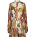 Womens 8 Pastel Abstract Print Maxi Dress Front Tie Cutout Sheer Flowing Fabric
