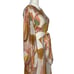 Womens 8 Pastel Abstract Print Maxi Dress Front Tie Cutout Sheer Flowing Fabric