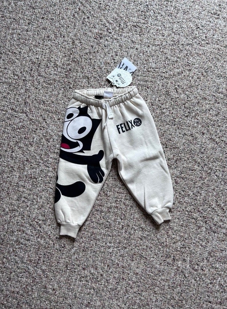 Zara kids boys PLUSH FELIX THE CAT PANTS 12-18 months