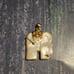 Vintage 10k Gold Mother Of Pearl Elephant Pendant