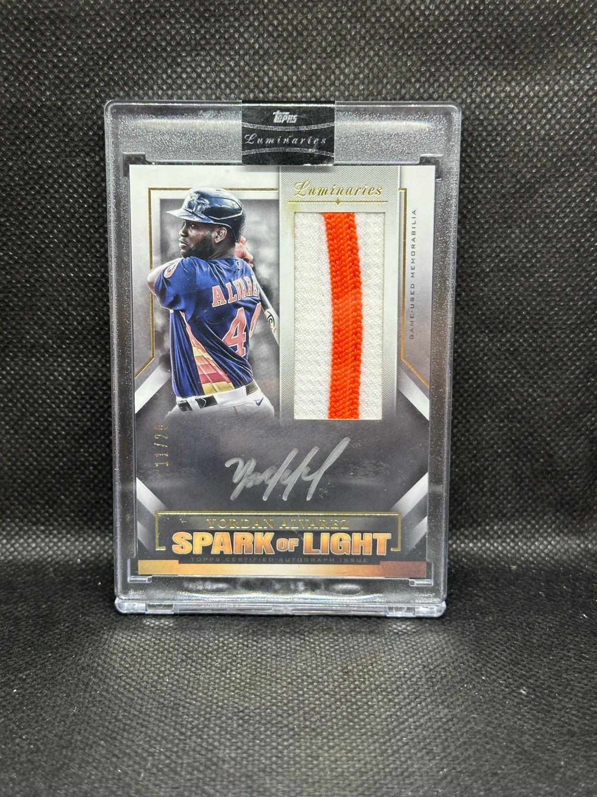 2021 Topps Luminaries Patch Autograph #SLP-YA Yordan Alvarez #’d /20