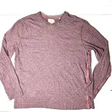 Tommy Bahama Maroon Purple Cirrus Coast Long Sleeve V-Neck T-Shirt Mens Large