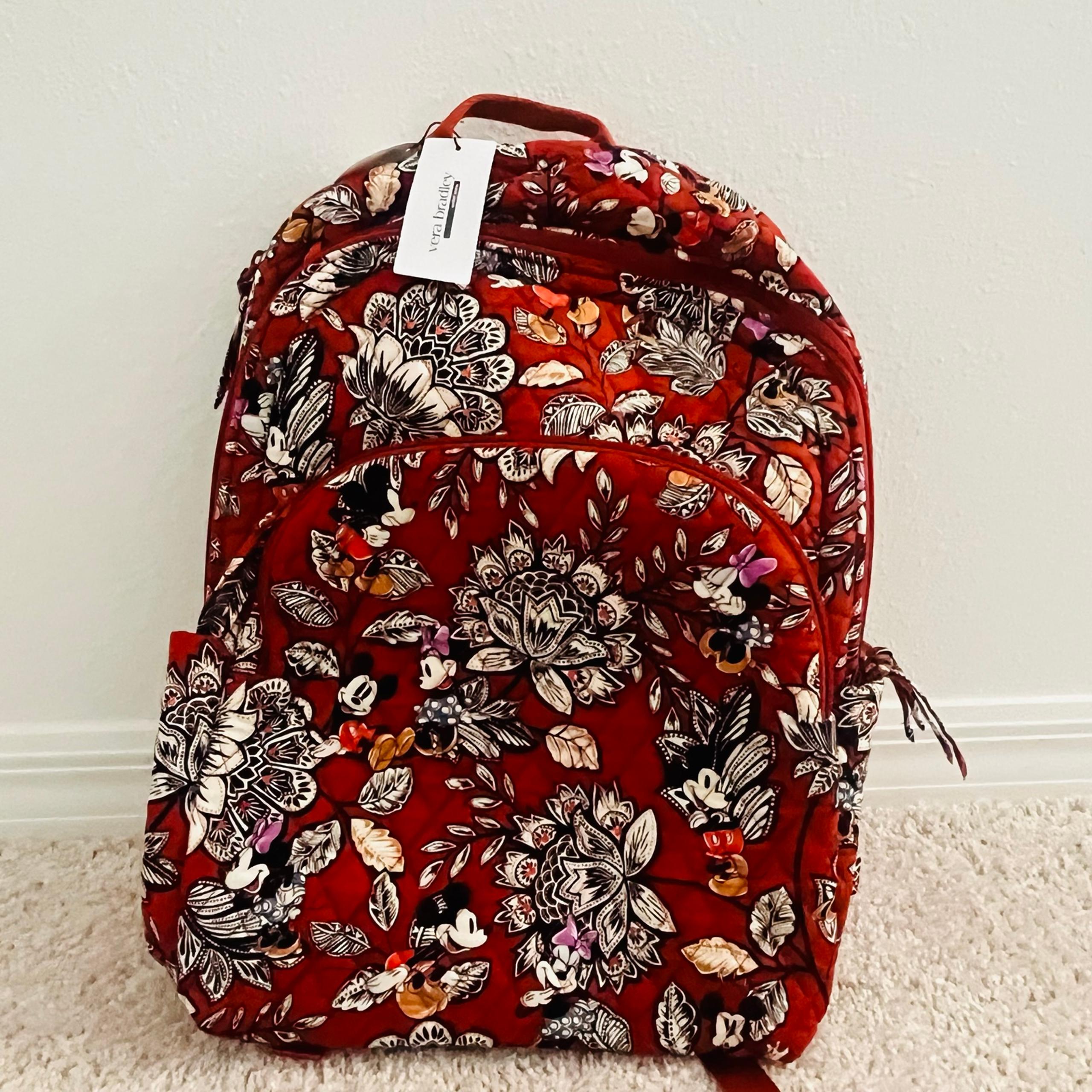 VERA BRADLEY X DISNEY Mickey and Minnie CAMPUS BACKPACK IN COTTON NWT