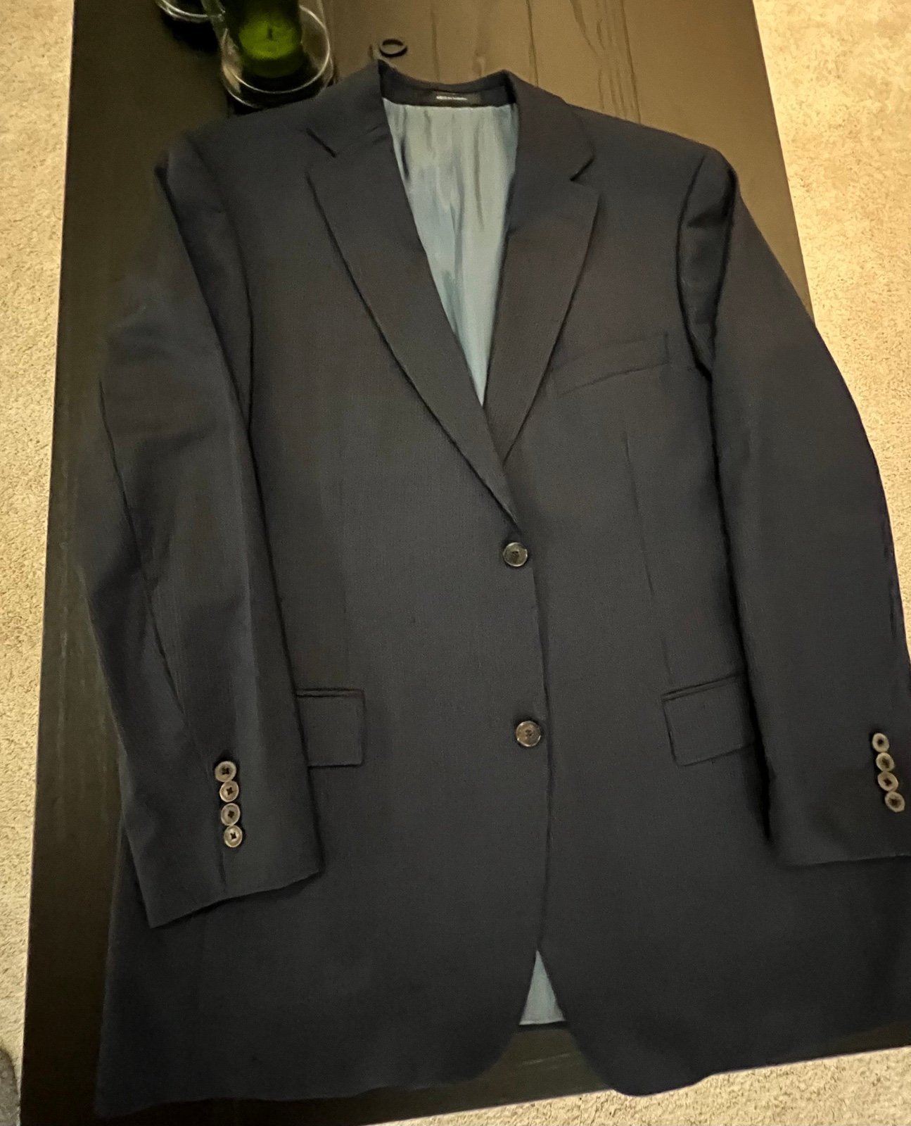 Hugo Boss men’s suit . Navy blue color with pin stripe. Jacket and pant