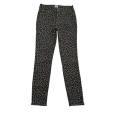J.Crew 10 High Rise Toothpick Exotic Leopard Stretch Jeans Sz 26 Collage Party