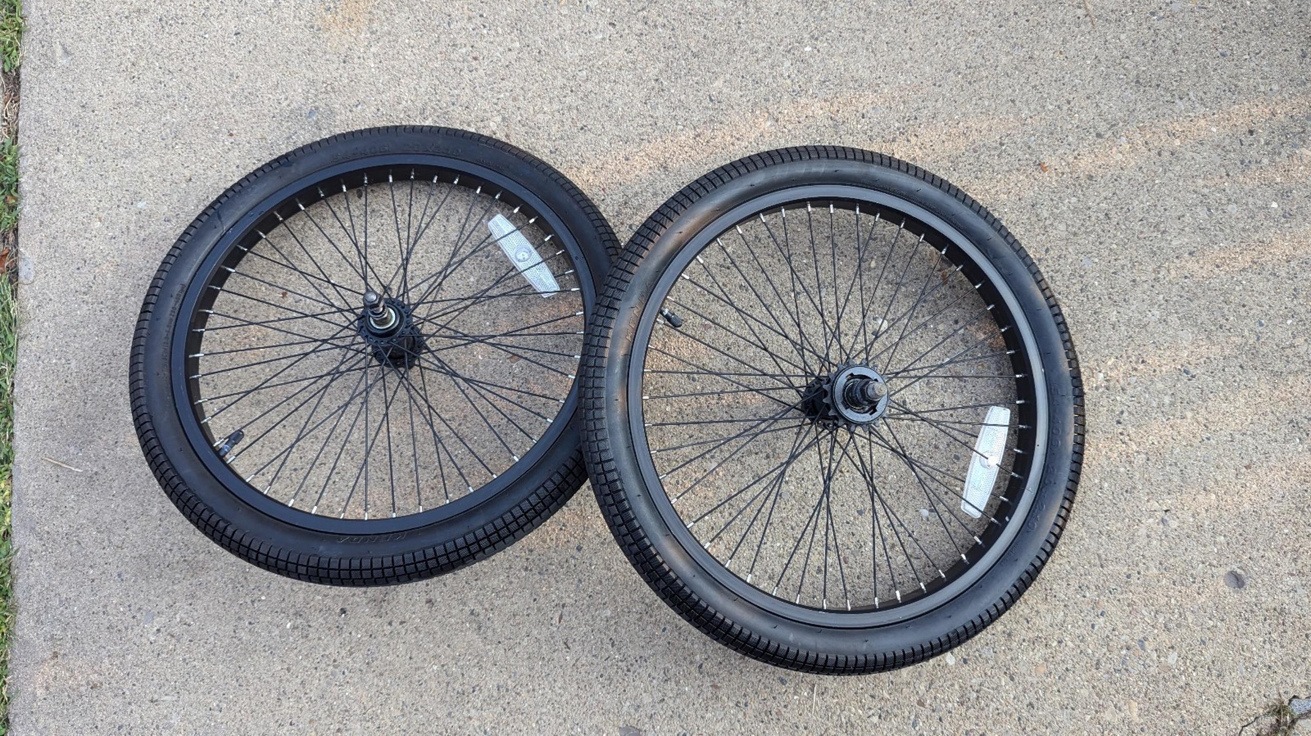 20in BMX Rims 48 Spoke Diamondback Black Mix Axel Size