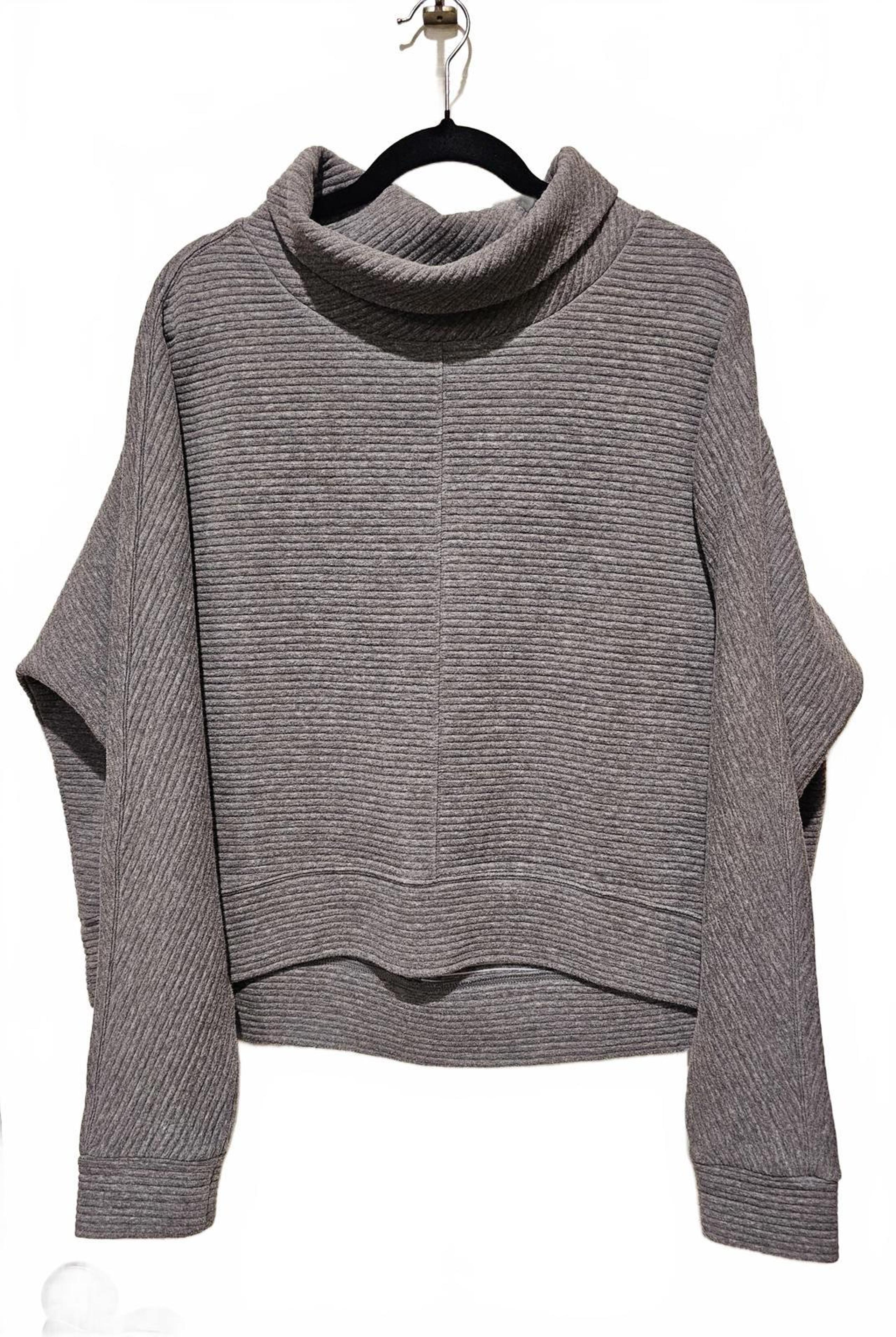 Zella Cozy Cowl Neck Pullover - Size L - Gray