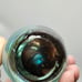 Egg Shaped Paperweight Large Bulicante Trumpet Lily Shape Inside Blue Teal Brown