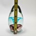 Egg Shaped Paperweight Large Bulicante Trumpet Lily Shape Inside Blue Teal Brown