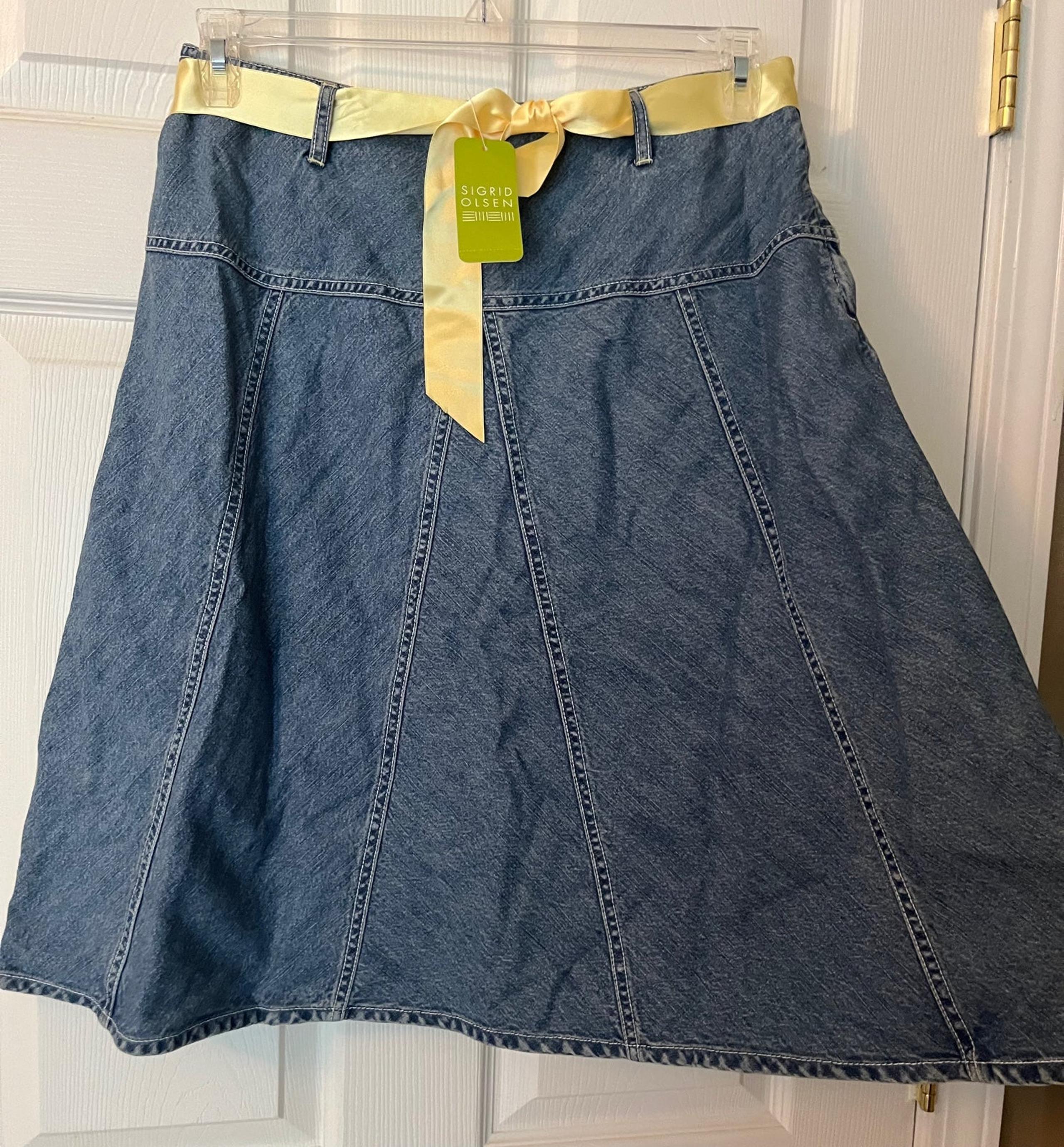 NWT Sigrid Olson Sun Fruit Denim A Line Skirt SIZE 8 - Reg $88