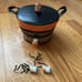 Longaberger Halloween basket with tie on set