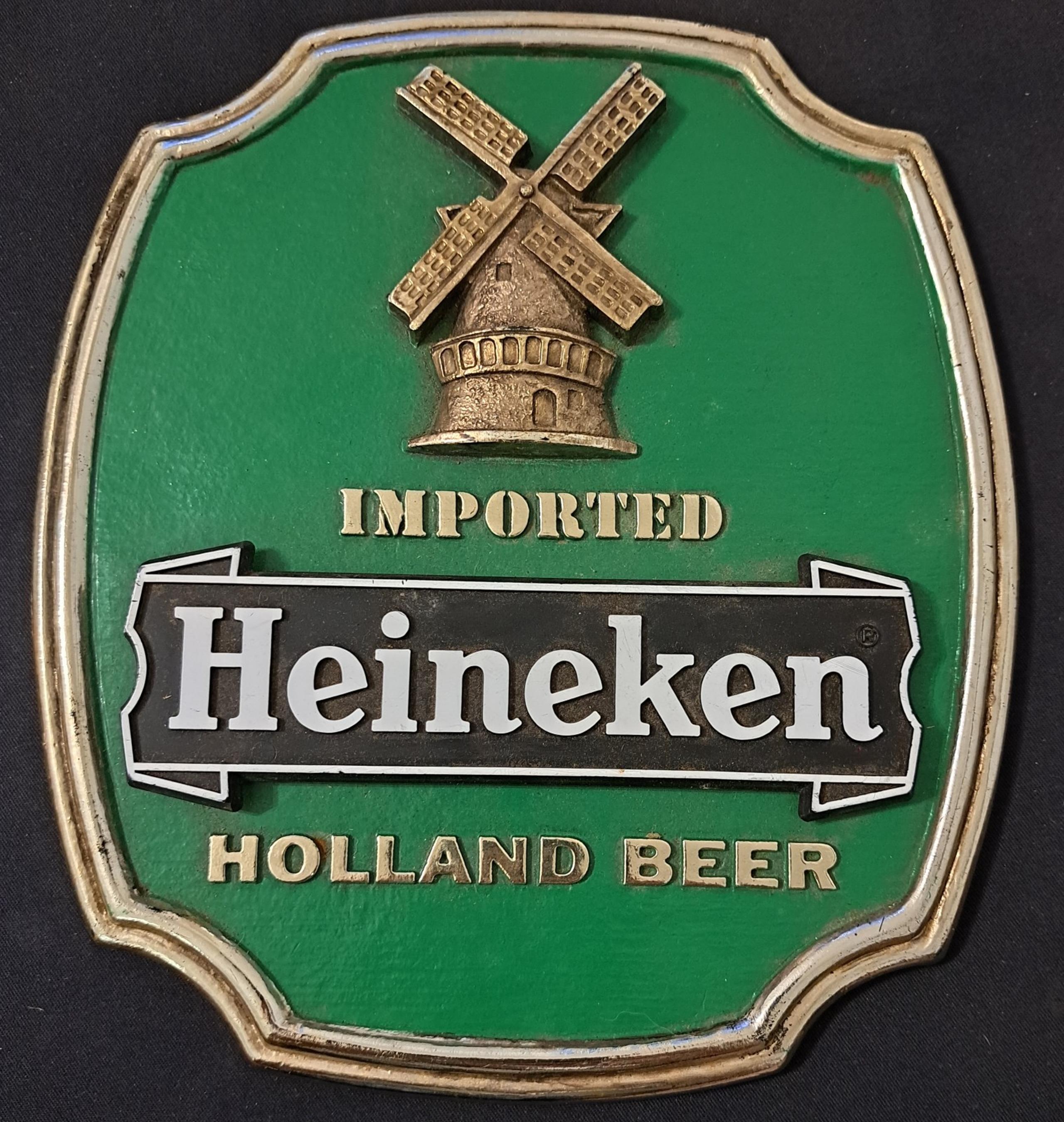 Vintage Heineken Beer Plastic Sign