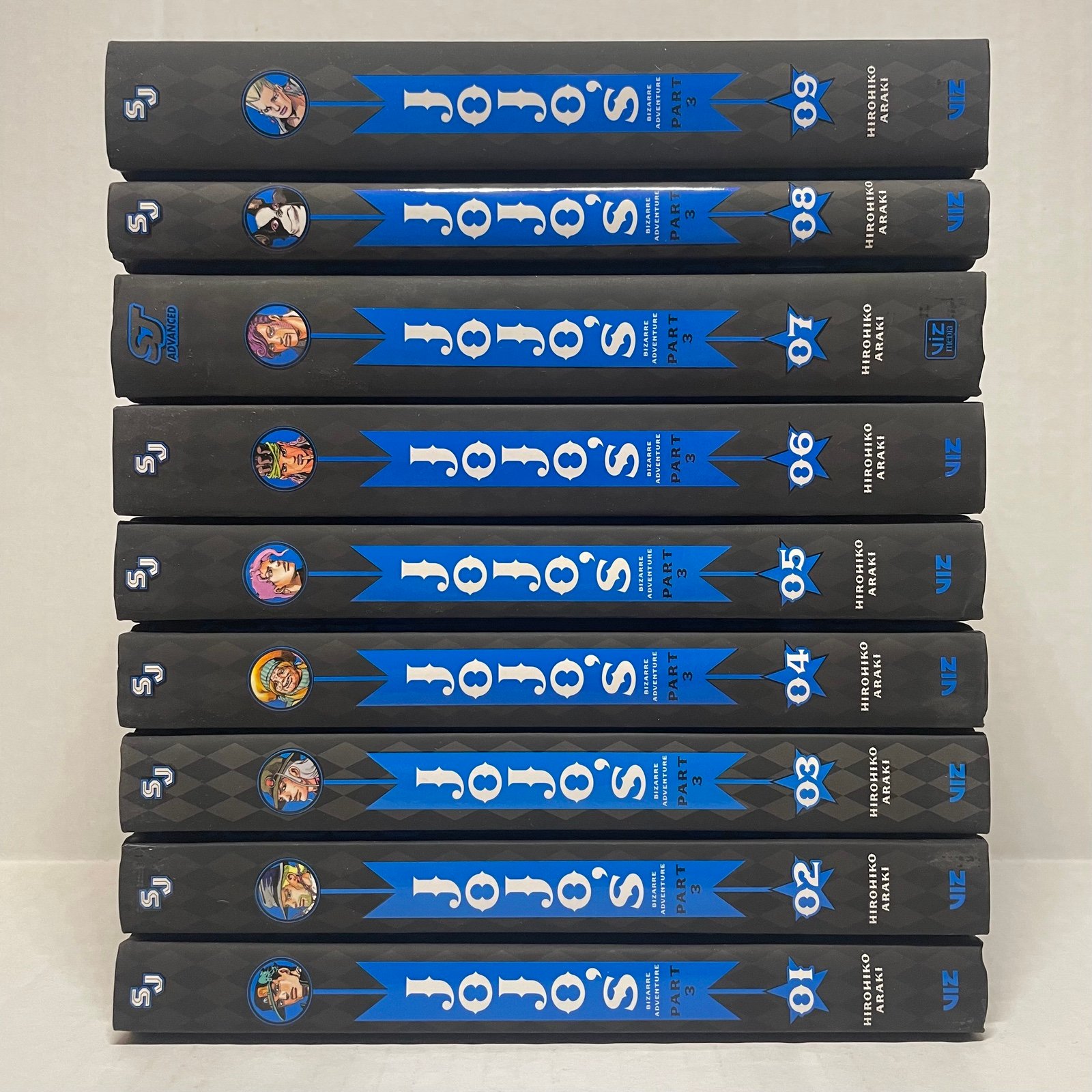 Jojo’s Bizarre Adventure Manga Part 3 Volumes 1-9 Brand New English Hardcover