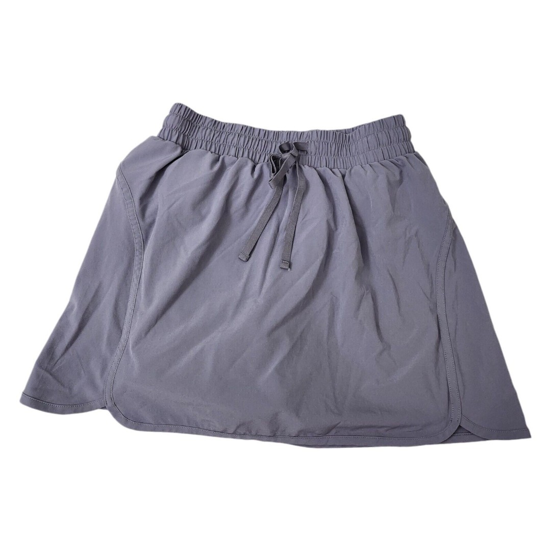 Beyond Yoga Skort Small Petite SP Cloud Gray Stretch Woven Stride Lined Skirt