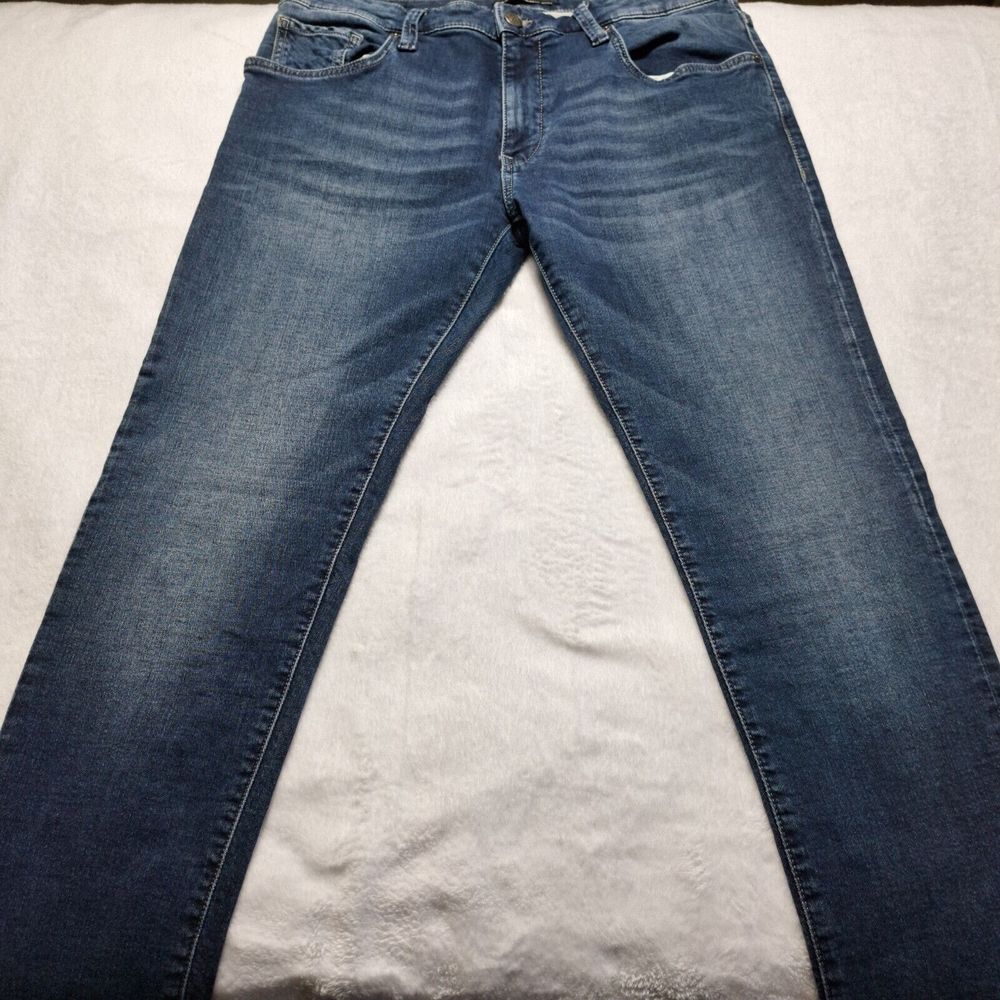 MAVI James Super Skinny Jeans Mens Sz 34x30 Dark Blue Wash Denim Stretch Slim