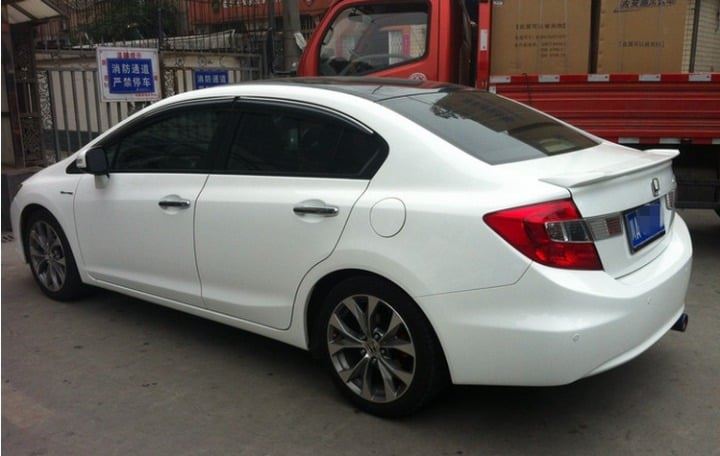 2012-2013 Honda 9-generation Civic V2 Rear Spoiler Painted in Gloss Black
