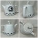 disney parks mickey mouse ceramic black and white tea duo (comes with teapot and