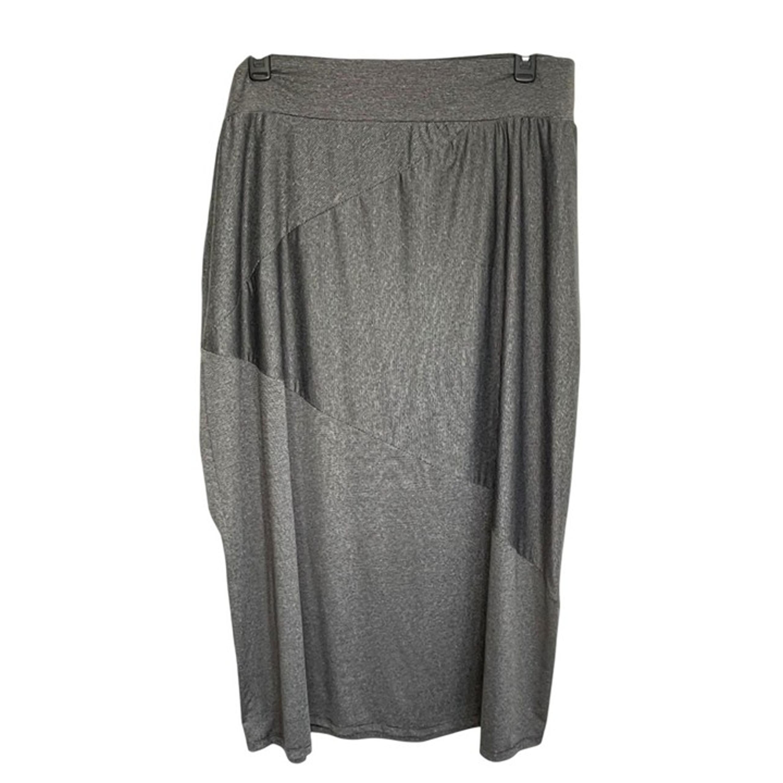 CJ Banks Pinstriped Maxi Skirt Black Gray Women Plus Size 2X