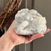 White flower apophyllite on basalt cutbase