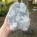 White flower apophyllite on basalt cutbase