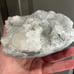 White flower apophyllite on basalt cutbase