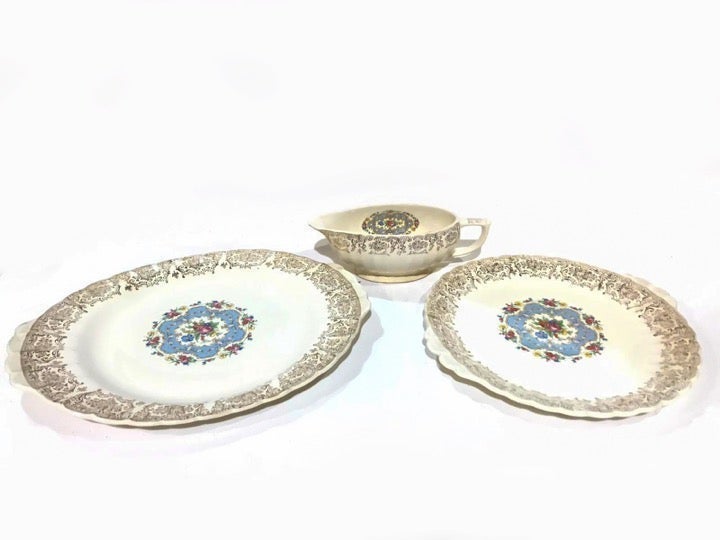 VINTAGE LIMOGES 3 PIECES LYRIC DINNER