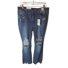 Judy Blue Christine High Contrast Slim Bootcut Destroyed Jeans, NWT, 15/32