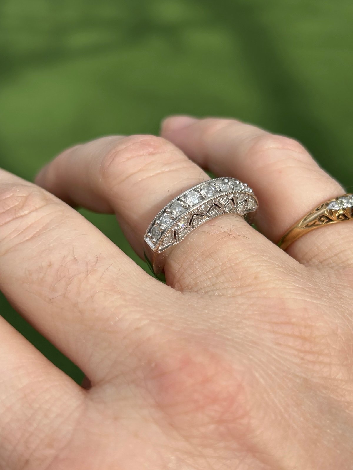0.75cts Diamond Ring 14k white gold size 7