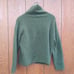 Eileen Fisher Wool Italian Green Turtleneck Long Sleeve Seamless Sweater Medium