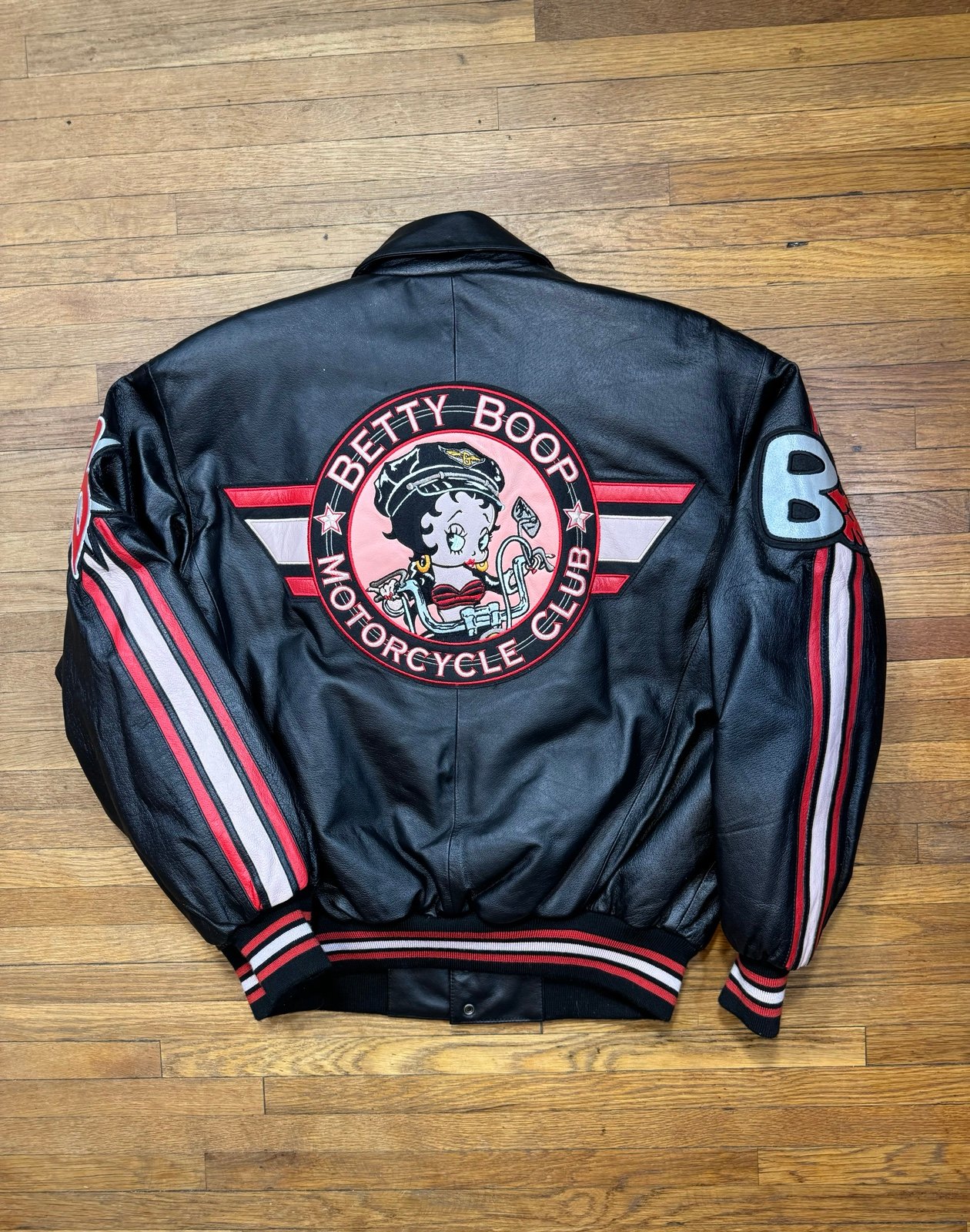 Vintage Betty Boop Motorcycle Club Leather Jacket