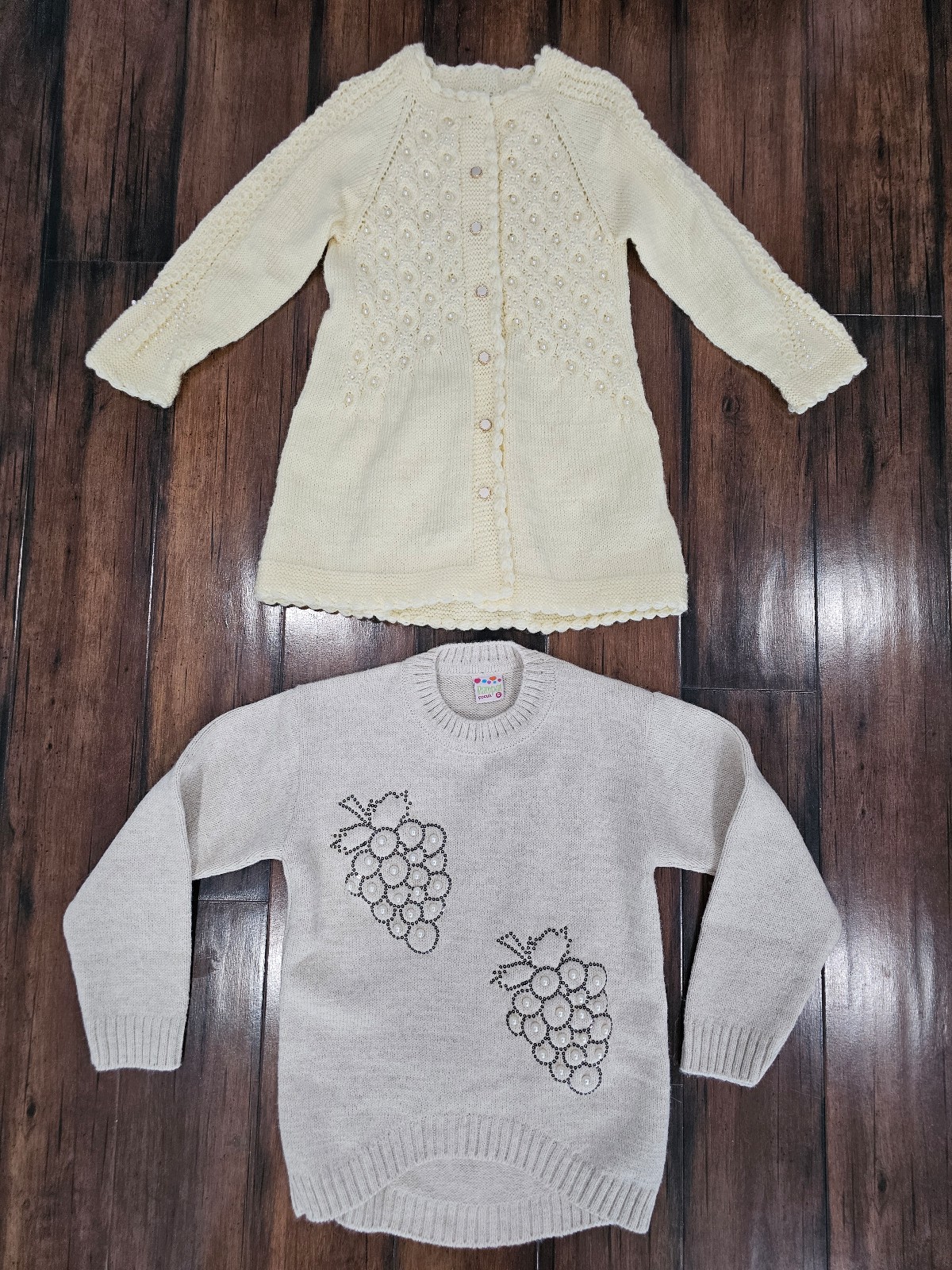 Long Sleeve Handmade Cardigan + Sweater kids girls 5 years