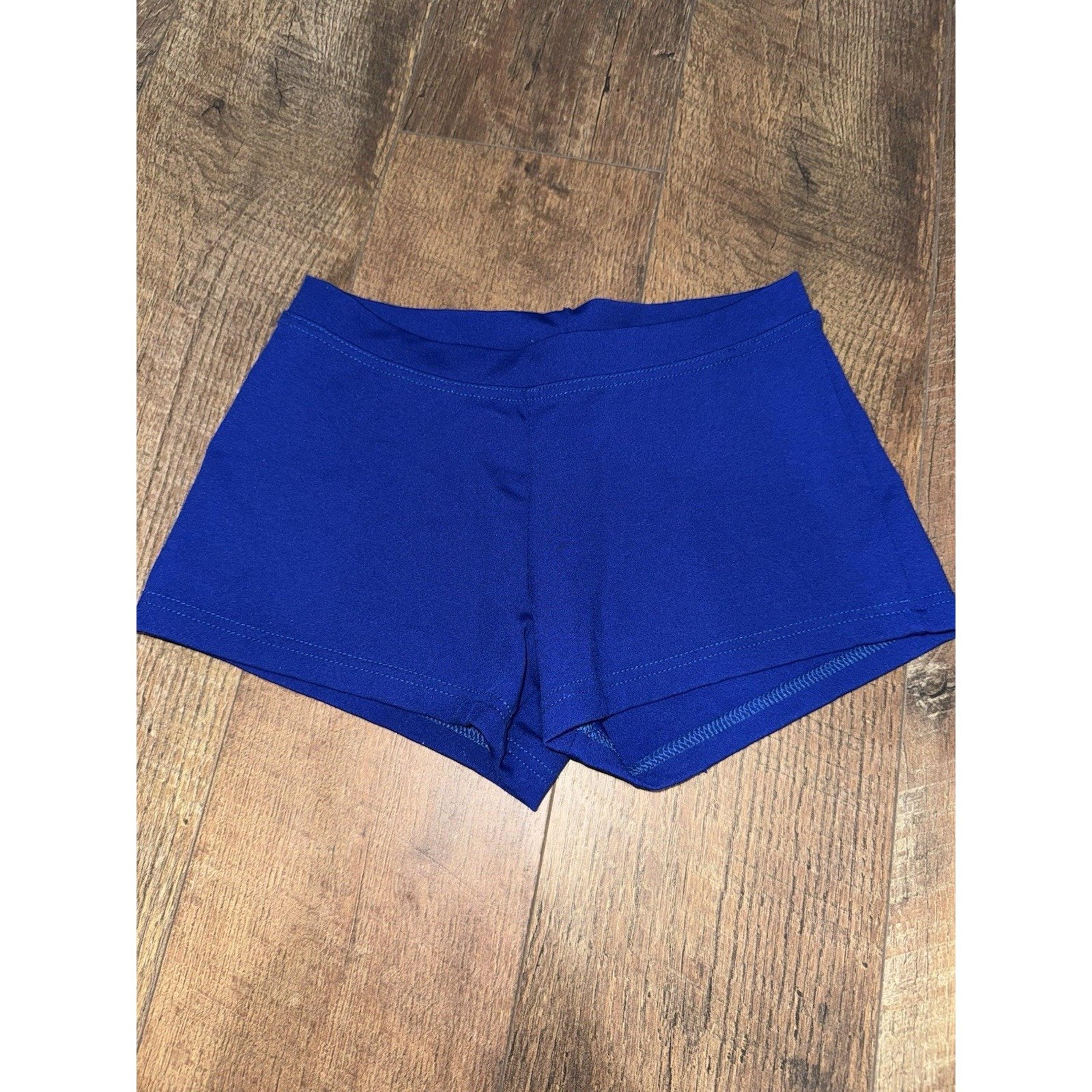 Capezio dancer baby blue spandex shorts women's size small