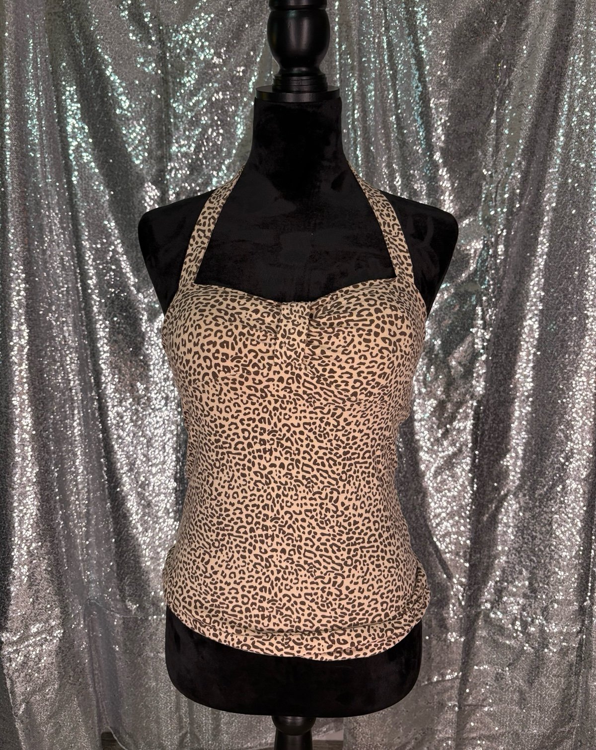Leopard Halter Top