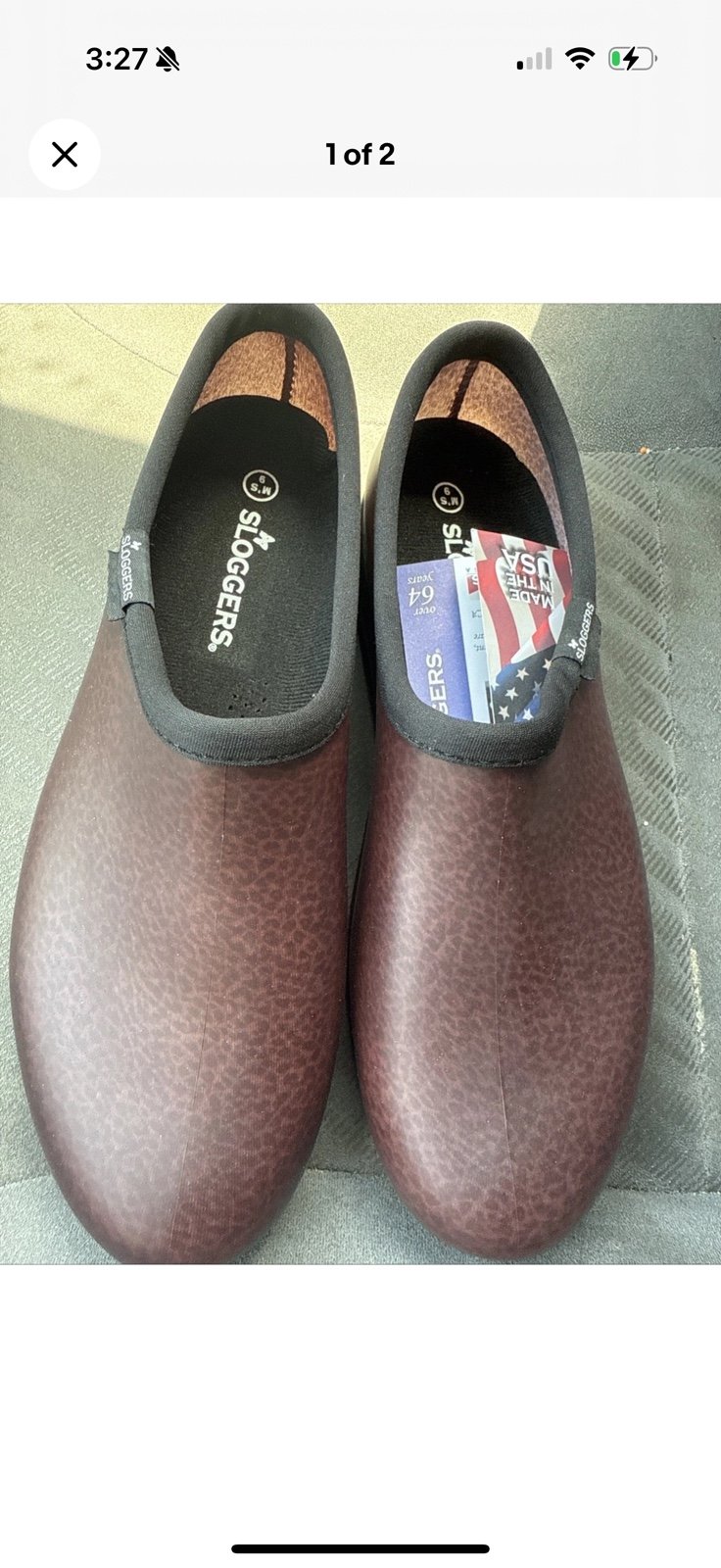 Sloggers Waterproof Burgandy Snake Print Garden Shoes Clogs Shoes Women SIZE 11