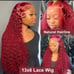 24 Inch Deep Wave Human Hair Lace Front Wig for Women