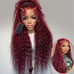 24 Inch Deep Wave Human Hair Lace Front Wig for Women