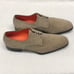 Santoni Men’s US Size 9 Grey Suede Leather Lace-Up Derby Shoes