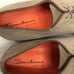 Santoni Men’s US Size 9 Grey Suede Leather Lace-Up Derby Shoes