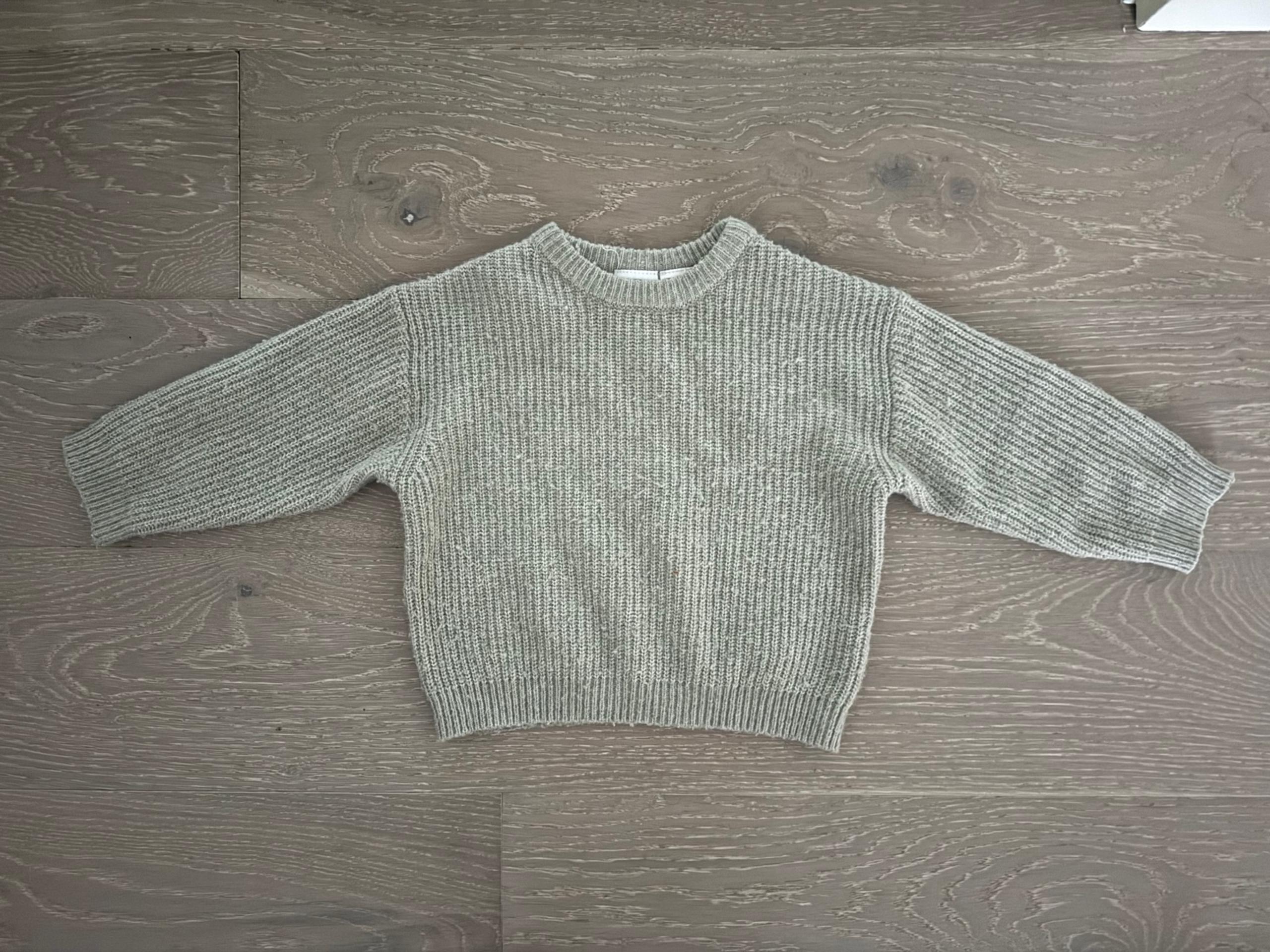 Zara boys knit sweater size 12-18 months green