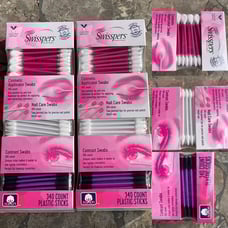 2 Swisspers 3-in-1 Cosmetic Swabs Combo Packs, 340 Count Each , Sealed