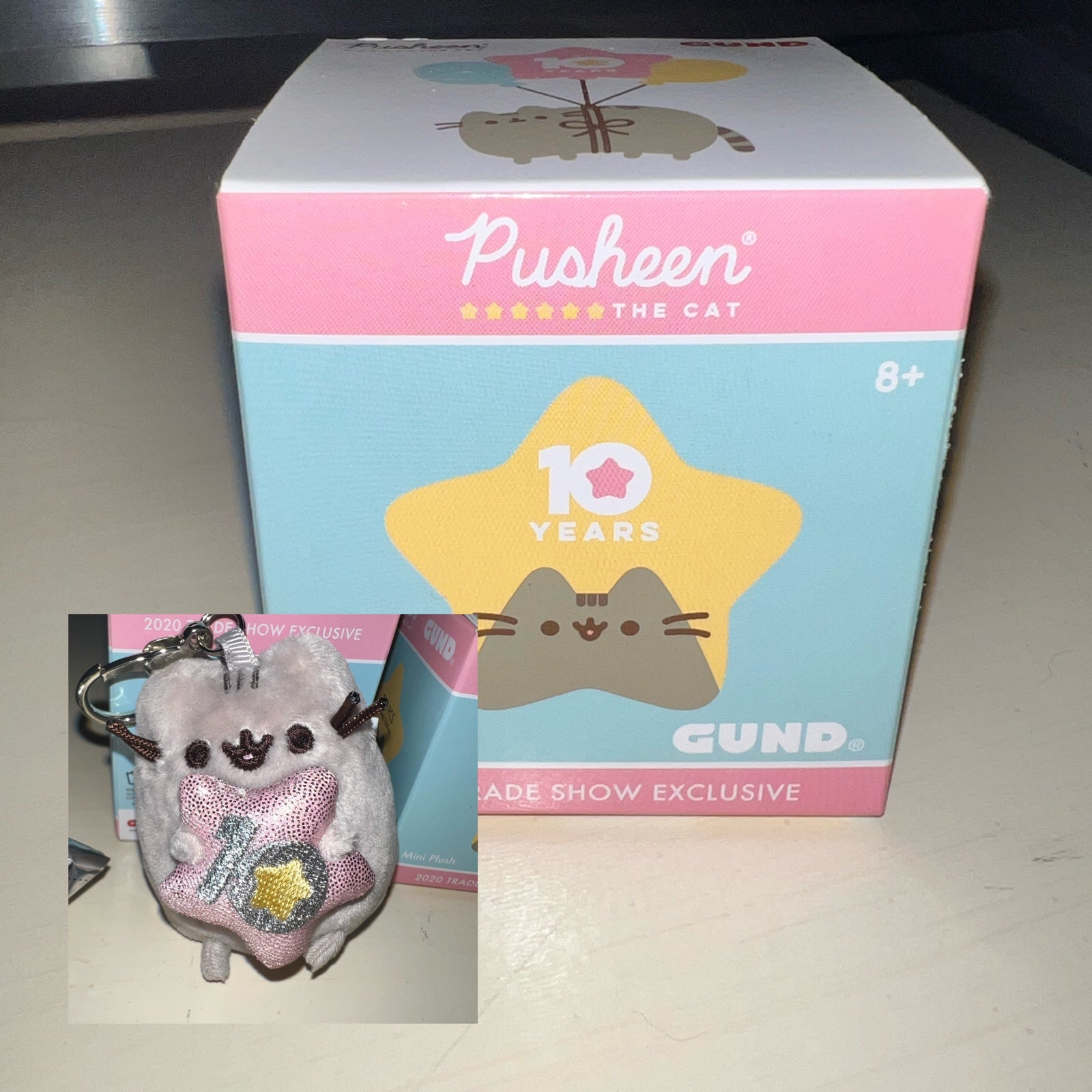RARE Pusheen Trade Show Exclusive 2020 10th Anniversary Plush Keychain UNOPENED