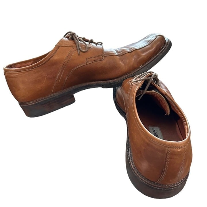 Johnston & Murphy Men's Brown Leather Lace-Up Oxford Dress Shoes Sz 11 GUC
