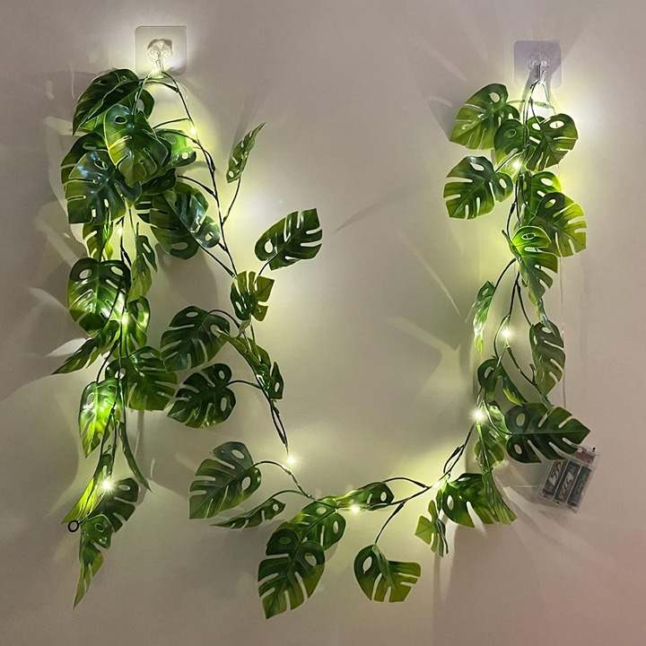 20 LED Monstera Leaf String Lights